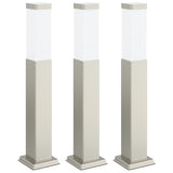 Bollard Lights 3 pcs 50 cm Stainless Steel IP44 4006048