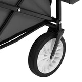 Folding Hand Trolley with Canopy Steel Grey 145512