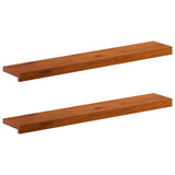 Window Sills 2 pcs Brown 100 x 20 x 2 cm Solid Oak Wood 42049979