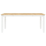 5 Piece Dining Set PANAMA White Solid Wood Pine 3345211
