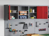 Tool Cabinet with Shelf with Lock Red and Grey 100 x 20 x 55 cm 4103474