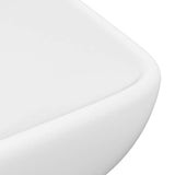 146954 Luxury Basin Rectangular Matt White 71x38 cm Ceramic
