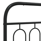 Metal Replace Headboard Black 140 cm 377150