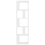 800108 Book Cabinet/Room Divider White 45x24x159 cm Engineered Wood