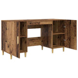 Desk with Shelf Old Wood 140 x 50 x 75 cm Engineered Wood 886234