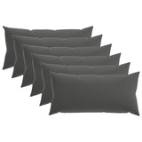 Throw Pillow 6 pcs HEERLEN Anthracite 40 x 80 cm Polyester 925823
