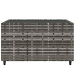 ZNTS Square Garden Coffee Table Grey 50x50x30 cm Poly Rattan 319859