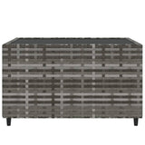 ZNTS Square Garden Coffee Table Grey 50x50x30 cm Poly Rattan 319859