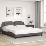 Bed Frame without Mattress "Zadar" Grey 180x200 cm Super King Faux Leather 3208201