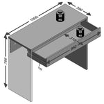 ZNTS FMD Desk with Wide Drawer 100x40x80 cm White 428711