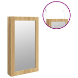 Mirror Jewellery Cabinet with LED Lights Wall Mounted 353231