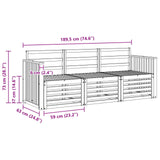 Sofa Sets 3 pcs Natural Solid Acacia Wood 3374284