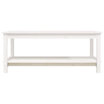 ZNTS Coffee Table White 110x55x45 cm Solid Wood Pine 822273