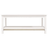 Coffee Table White 110x55x45 cm Solid Wood Pine 822273