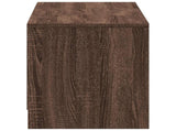 TV Cabinet with LED Brown Oak 140 x 34 x 40 cm Engineered Wood 3418707