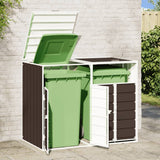 Wheelie Bin Storage for Double Bins Brown 144x81x113 cm Steel 4006178