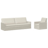 Sofa Set 2 pcs Cream Velvet 3433237