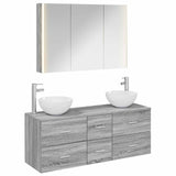 Bathroom Furniture Set 4 pcs Grey Sonoma 3406748