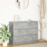 Sideboard Concrete Grey 100x35x76 cm Engineered Wood 3328501