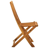 Outdoor Chair Set of 4 Natural Solid Acacia wood Standard 46340