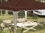 Pop-up Party Tent 288 x 288 x 245 cm Brown Oxford Fabric 42019753