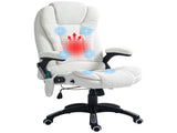 Boucle Six-Point Massage Office Chair - White T3398P330373