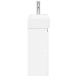 Bathroom Vanity Unit with Tap High Gloss White 889475