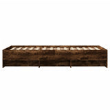 Bed Frame without Mattress Smoked Oak 90x190 cm Single Engineered Wood 3295706
