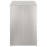 Wheelie Bin Storage for 2 Bins Silver 136 x 77.5 x 115.5 cm 3394788