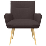 Armchair Dark Brown Fabric 42047702