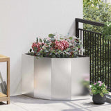 Corner Planter Silver 60 x 60 x 50 cm Stainless steel 883665