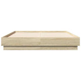 Bed Frame Sonoma oak Engineered wood Double Durable Bed Frame 3209879