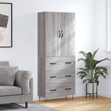 Highboard Grey Sonoma 69,5x34x180 cm Engineered Wood 3198087