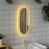 LED Bathroom Mirror 80x35 cm Oval 353285