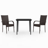 Garden Dining Set Brown and black 3099401