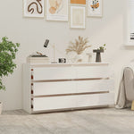 Bedside Cabinets 2 pcs White 60x36x64 cm Solid Pinewood 3093548