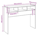 ZNTS Console Table Old Wood 105x30x80 cm Engineered Wood 856622