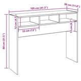 ZNTS Console Table Old Wood 105x30x80 cm Engineered Wood 856622