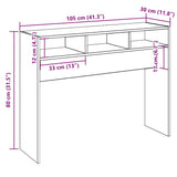Console Table Artisan Oak 105x30x80 cm Engineered Wood 856623