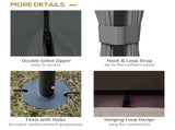 3 x 3m Outdoor Shelter, Garden Pavilion with 2 Tier Roof, Netting and Curtains, Light Grey T3398P313566
