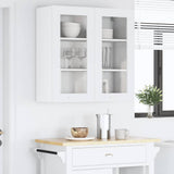 Hanging Cabinet with Door White 80 x 31 x 80 cm Engineered Wood 884322