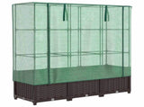 Raised Bed with Greenhouse Cover Rattan Look 120x40x138 cm 4015801