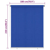 ZNTS Outdoor Roller Blind 180x230 cm Blue HDPE 312854