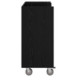 Golf Cabinet with Wheel Plain Black Oak 90 x 45 x 98 cm 899464