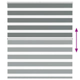 Zebra Blind Dark Grey 135x150 cm Fabric Width 130.9 cm Polyester 4014138