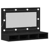 Mirror Cabinet Black Oak 90 x 31.5 x 62 cm Engineered Wood 862781