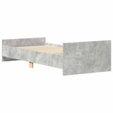 Bed Frame without Mattress Concrete Grey 75x190 cm Small Single 835949