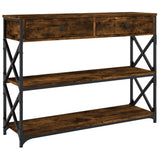 Console Table Smoked Oak 100x28x75 cm Engineered Wood 834192