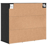 Shoe Cabinet Black Oak 77.5 x 30 x 67 cm Engineered Wood 875214