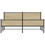Metal Bed Frame without Mattress Sonoma Oak 180x200 cm Super King 3301401